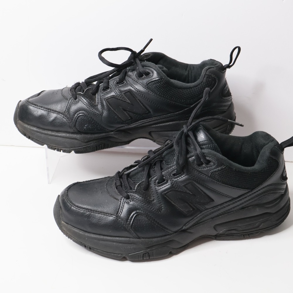 New Balance 608 Mens 8.5 4E Extra Wide Black Leather Training Shoes - Picture 2 of 6